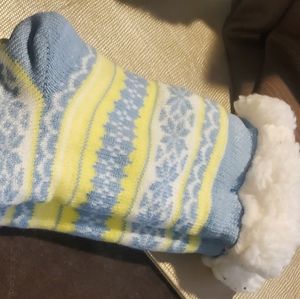 Its almost summer but its STILL COLD at WORK sale.. Fluffy Blue and yellow nwot